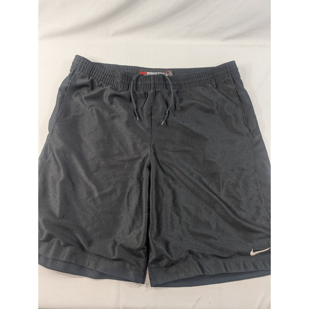 Vintage Nike Basketball Shorts 2XL Black Shiny Dazzle Y2K Baggy Mesh *Read
